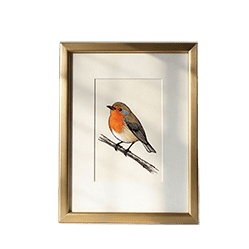 Framed Bird Sketch Image
